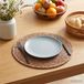 VidaXL Zeegroene placemats 12 st bruin 100% zeegras