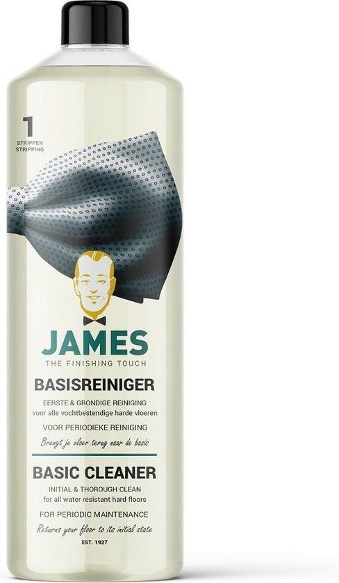 James B.V. James Basisreiniger - 1 l - Verwijdert hardnekkige vervuilingen - Vloerreiniger - Laminaat