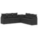 vidaXL - Canapé - 7 - pcs - Noir - Poly - Rotin - et - Acier