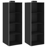 vidaXL Kledingorganisers hangend 2 st met 4 schappen stof