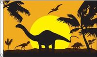 Trendoz Shoppartners Bv Dinosauriers/Dino thema vlag 90 x 150 cm