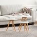 vidaXL Salontafel, 3 stuks, bruin, 50 x 50 x 46 cm, massief walnoothout