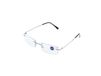 Lunettes de lecture sans monture 350D argent style classique unisexe pour bureau et maison