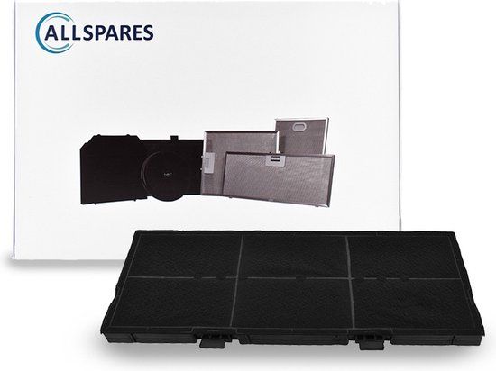 AllSpares Koolstoffilter voor afzuigkap - Geschikt voor Bosch, Siemens & Neff - 459x189x20mm