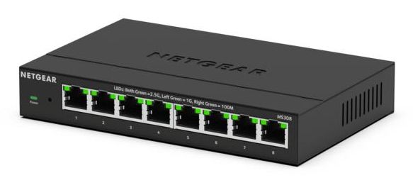 NETGEAR MS308E - Smart Managed Gigabit Switch - 8-poorts - 2.5 Gbps - Zwart