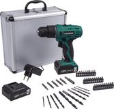 VONROC Perceuse sans fil 12V - Li-Ion - inclusief accessoires en opbergkoffer