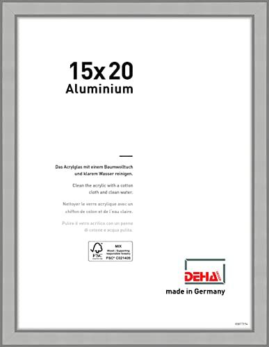 DEHA Design Aluminium portretlijst Boston - 15x20 cm - Mat zilver structuur