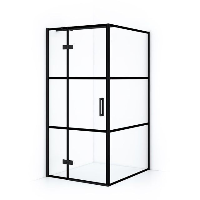 Maxaro Douchecabine Diamond 120x100cm 8mm Helder Veiligheidsglas Zwart