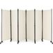 Coast Paravent pliable Coast à 6 panneaux avec roulettes verrouillables - Blanc - 334,5 x 172 cm