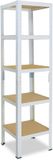 Shelfplaza HOME metalen stellingkast - 180x60x60 cm - wit - 5 planken