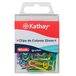 Kathay 86400599 Paperclips, 80 stuks, verschillende kleuren, 32 mm, nikkel, gelamineerd