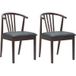 Chaise de salle à manger 2 pcs marron clair et noir
