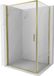 Mexen Exo douchecabine scharnierend 100 x 80 cm, transparant, goud