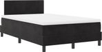 vidaXL Boxspringbed met hoofdeinde Zwart 120 x 200 cm Fluweel