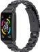 Strap-it Bracelet de montre connectée en acier - Convient pour Huawei Band 6 - Noir