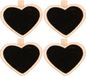 Glorex Hobby 12x stuks Houten mini krijtbordjes hartjes vorm op knijper 5 cm