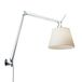 Artemide Tolomeo Mega Applique Murale avec Variateur Ø320 Aluminium/Blanc