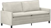 vidaXL Bank Crèmekleurig 196 x 81 x 87,5 cm Fluweel