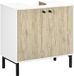Kleankin Meuble de salle de bain - Panneau de particules - 60x30x60cm - Chêne