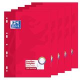 Oxford 100105679 afzonderlijke bladen, A4, grote ruiten, 5 stuks
