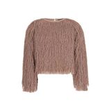 Like Flo Rechtvallende Top met Franjes en Glitters - Champagne