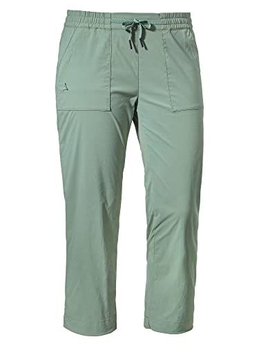 Schöffel Rangun Women's Pants, Breathable, Outdoor, Leisure, Trekking, Robust 3/4 Pants, High Wearing Comfort, Laurel Wreath, 60