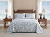 Tommy Bahama King Quilt Set, Soft & Reversible Woven Bedding with Matching Pillowcases, Medium Weight for Year Round Comfort, 3 Piece Bed Set (Cape Verde Smoke)