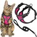 Voyager Ontsnappingsbestendig kattenharnas en riem set met reflecterende naden, neopreen handvat 1,5 m