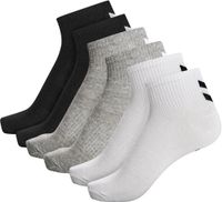Hummel Hmlchevron 6-pack mid-cut sokken Zwart/Wit/Grijs Maat 36-40