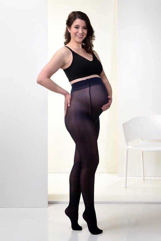 MAMSY Magische Sheer Zwangerschapspanty 40den Marine S
