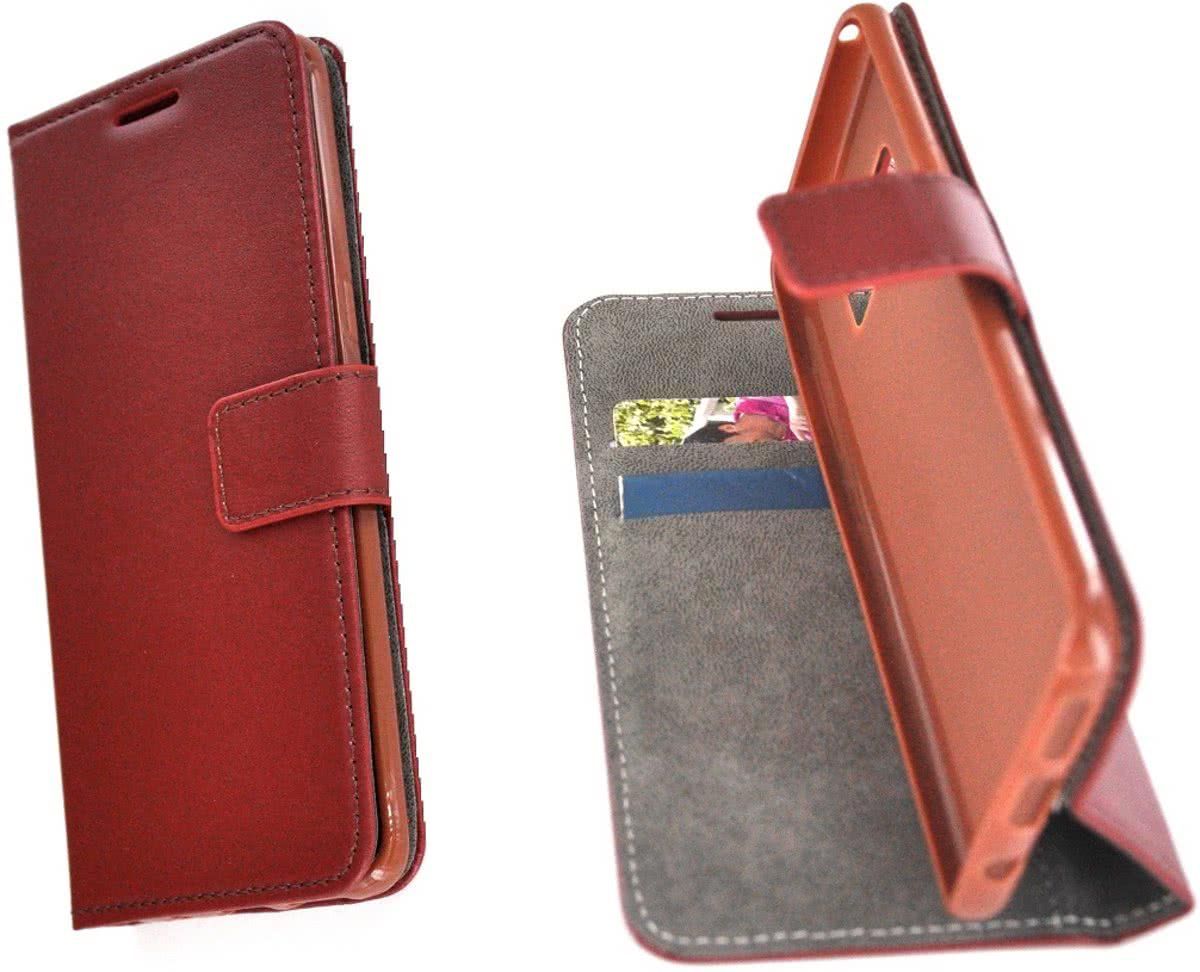 pearlycase Samsung Galaxy S8 Donkerbruin effen bookstyle wallet case hoesje