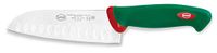Sanelli Premana Professional Santokumes, geolied, roestvrij staal, groen/rood, lemmet 16 cm