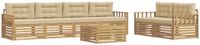 vidaXL - Bank loungeset - 6 zitplekken - Polyester - Wit en Beige