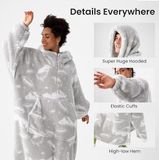 Merkloos Oversized hoodie, fleece enorme draagbare deken voor vrouwen en mannen XL