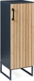en.casa Badkamerkast Svanes 30x30x90 cm donkergrijs en naturel