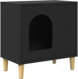 vidaXL Maison pour chat Noir 51 x 30 x 52 cm Bois traité
