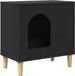 vidaXL Kattenhuis Zwart 51 x 30 x 52 cm Bewerkt hout