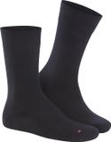 Hudson Air Plush Heren Sokken - Zwart - Maat 43-46