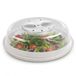 PARENCE. Universele magnetronkap/voedseldeksel, preventie van chips, geur, uniform koken - 24 cm, transparant