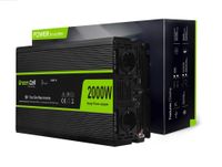 Green Cell 2000W 12V DC to 230V AC Car Power Inverter - Black