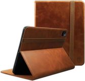 Rosso Deluxe Hoes Geschikt voor Apple iPad Pro 11 (2022/2021/2020/2018) | Book Case Echt Leer | Sleep/Wake | Standaard | Penhouder | Beschermhoes Bruin