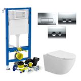Geberit UP100 Toiletset Compleet | BWS Tado Tornado Spoeling | Drukplaat | Inbouwreservoir