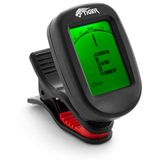 Tiger CT-99 Gitaarstemmer, clip-on chromatische stemapparaat voor elektrische gitaar, akoestisch, bas, ukelele, viool, banjo, zwart