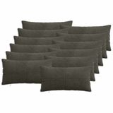 vidaXL Kussensloop 12 pcs ALMELO Antracietkleurig 40 x 80 cm corduroy