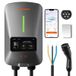 WOLFBOX AC07 Station de recharge 32 A pour voiture électrique 7 kW Type 2 monophasé chargeur mural avec écran LCD contrôle via application carte RFID
