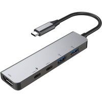 Accsup 5-in-1 USB-C-hub Grijs