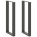 VidaXL Bartafelpoten 2 stuks U-vormig 40x100-101 cm Staal Antraciet