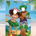 50-100% polyamide recyclé décorations de fête hawaïenne, arrière-plan de photomaton, décoration de fête luau, arrière-plan photo hawaïen, accessoire de couple hawaïen Aloha fête luau, décoration tropicale de plage d'été, fête de plage (99 cm)
