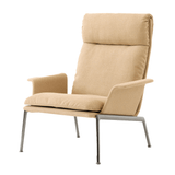 &Tradition Muno LN17 Lounge Chair Clay 0007 - Frame Dark Chrome