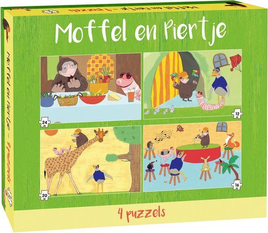 Plenty gifts Mr. Broccoli Puzzel Moffel en Piertje 4 in 1